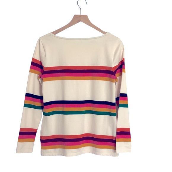 Talbots Authentic Tee Top Size Medium Petite Annabelle Stripe - Picture 3 of 6